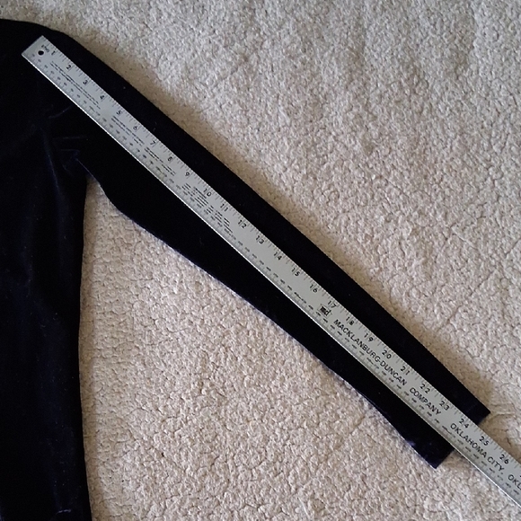 Evy's Tree Deep Blue Velvet Cardigan - Picture 3 of 7